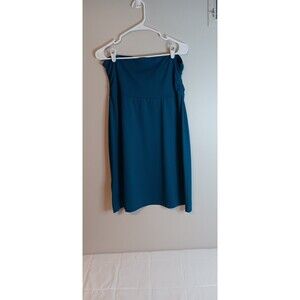 Eddie Bauer Travex Skirt Sz Medium Teal Blue Casual Pull On